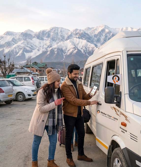 Taxi vehicle on the Leh-Manali highway used for taxi services in Ladakh